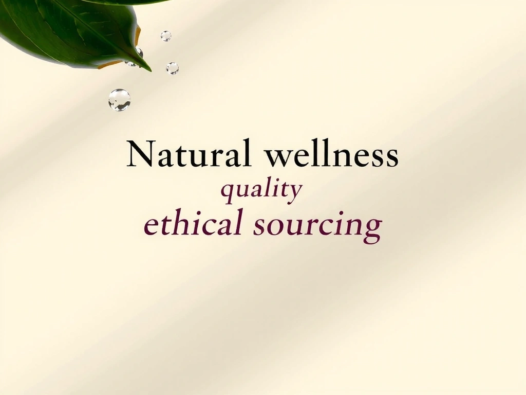 Elegant, minimalist representation of natural wellness and ethical sourcing